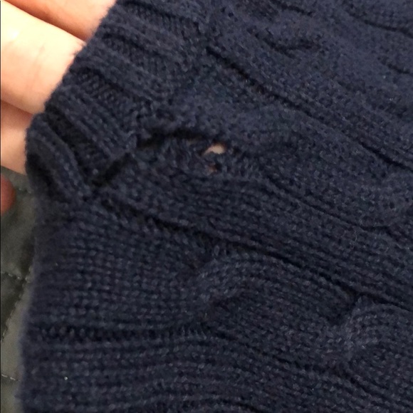 Navy Polo Cable-Knit Sweater - Picture 3 of 7